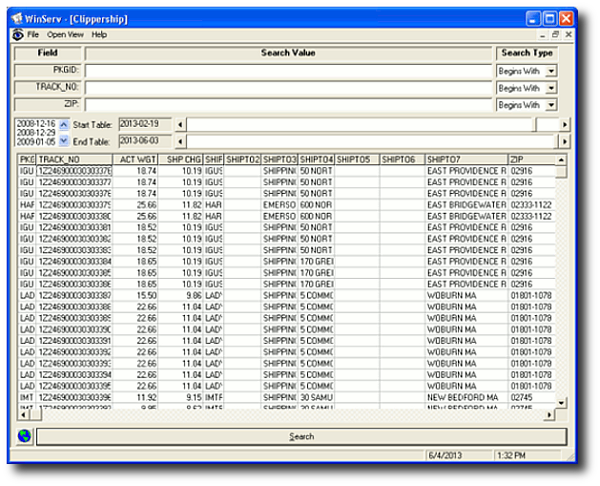 WinServ Search Tool WinServ Search Tool